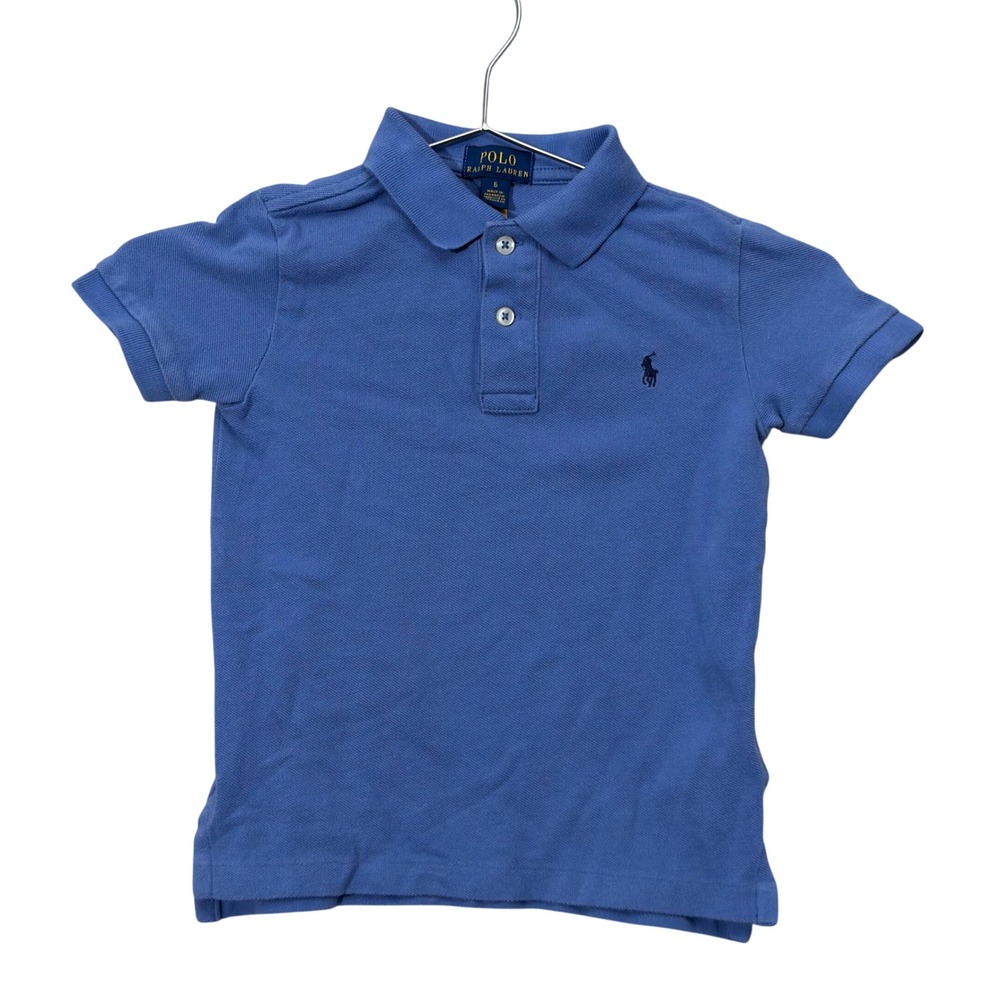 Polo Ralph Lauren Polo Shirt Boys 6 Blue Preppy Classic Short Sleeve Pony Logo